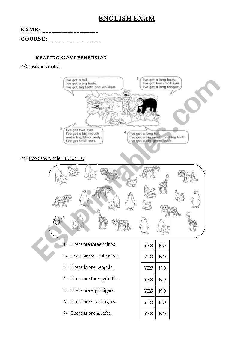 Have/Has got, There is/are, Parts of the body, animals, Can/Can`t